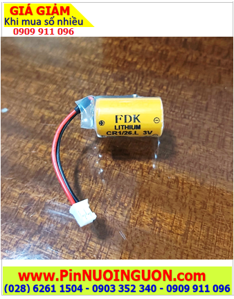 FDK CR1/2 6.L, Pin nuôi nguồn PLC FDK CR1/2 6.L lithium 3V 1000mAh chính hãng/ Xuất xứ NHẬT